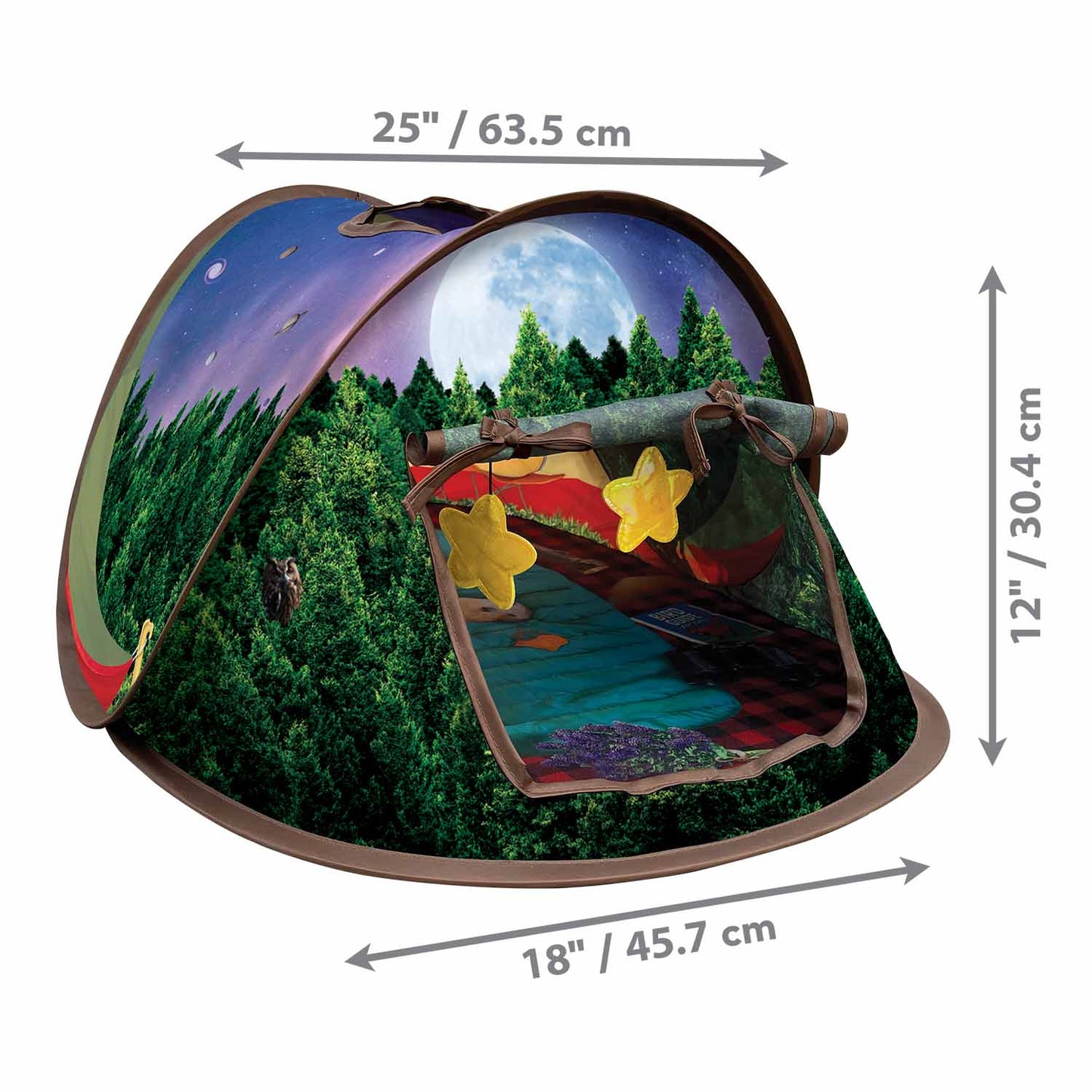KONG Play Spaces Glamping Tent Cat Toy – Pop-Up Hide & Play Tent with Catnip | 25"W
