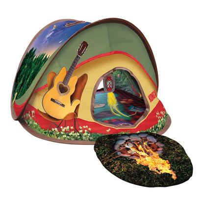 KONG Play Spaces Glamping Tent Cat Toy – Pop-Up Hide & Play Tent with Catnip | 25"W