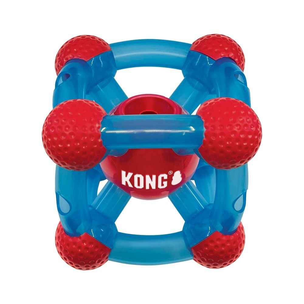 KONG Rewards Tinker Treat Dispensing Dog Toy | Medium/Large | 6-Opening | Red/Blue