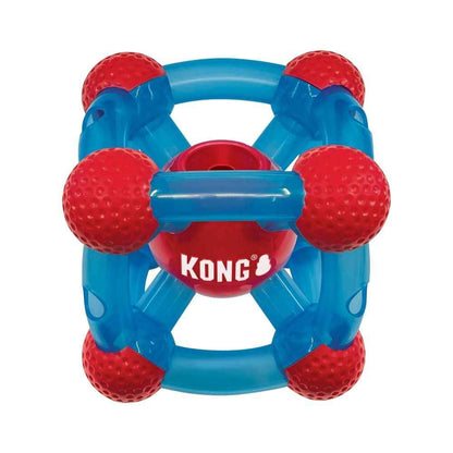KONG Rewards Tinker Treat Dispensing Dog Toy | Medium/Large | 6-Opening | Red/Blue