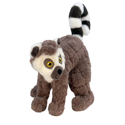 KONG Scampers Plush Dog Toy – Medium | Low-Tone Squeaker, Quilted | Lemur, Red Panda or Lion