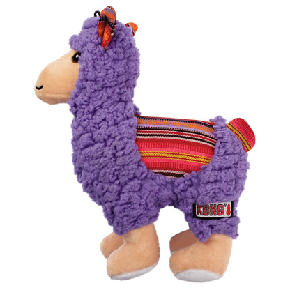 KONG Sherps Plush Dog Toy – Medium | Squeaker, Crinkle, Double-Layer | Llama or Yak
