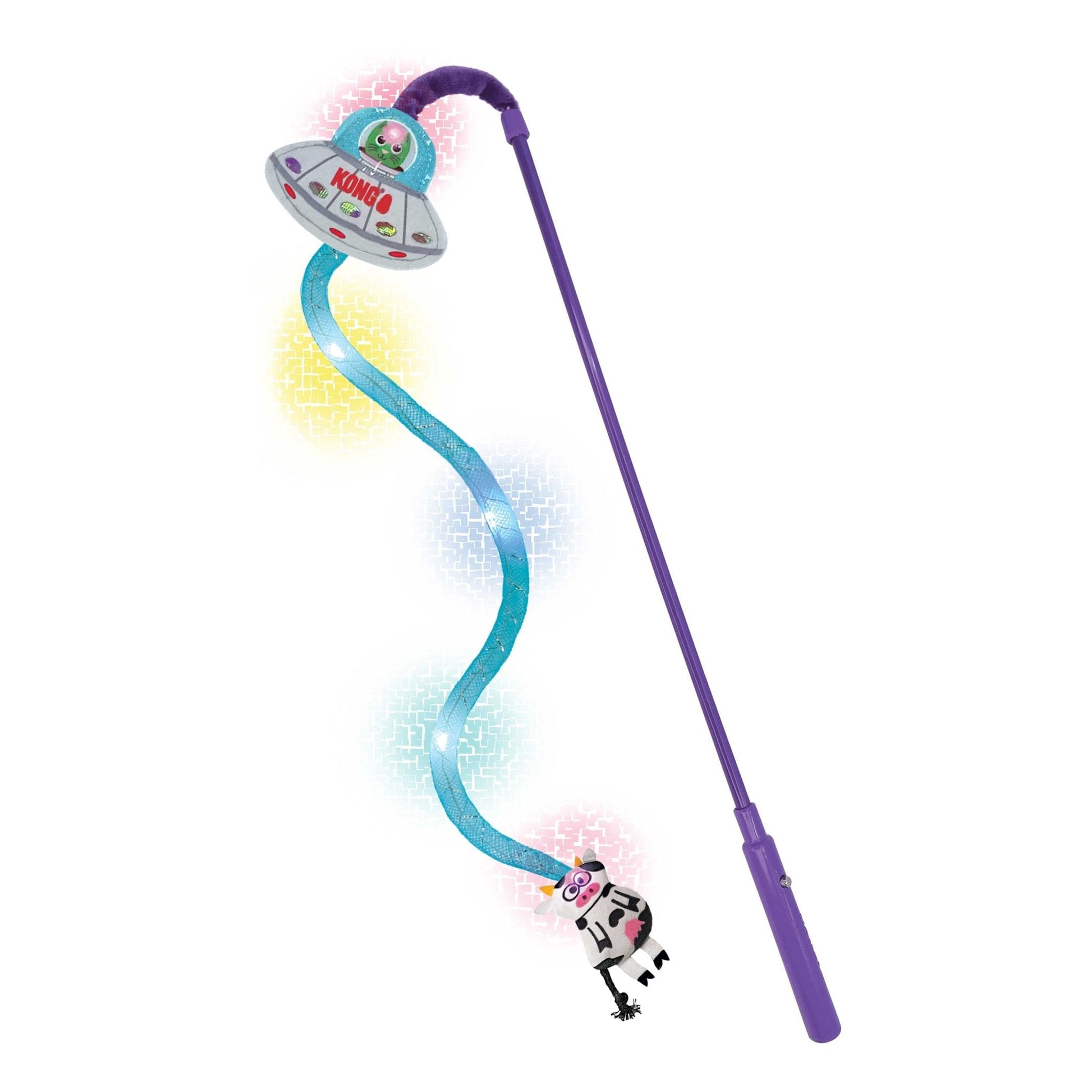 KONG UFO Teaser Cat Toy with Light-Up Beam & Catnip - Niksstuff
