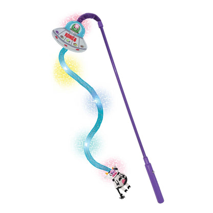 KONG UFO Teaser Cat Toy with Light-Up Beam & Catnip - Niksstuff