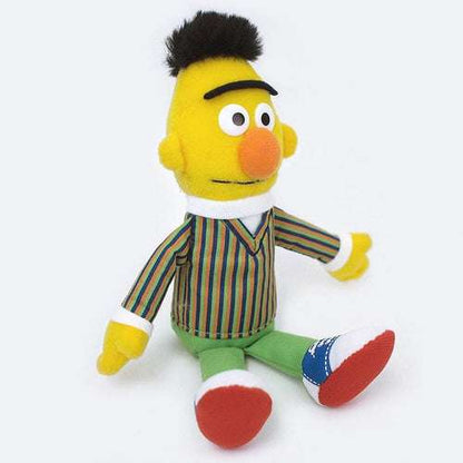 Bert beanbag plush with striped shirt, green pants, and red, white, and blue shoes