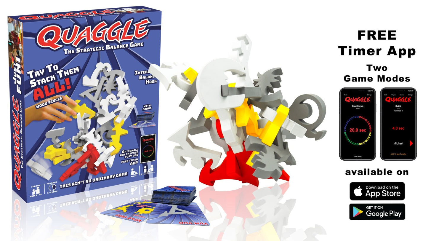 Quaggle – Strategic Balancing & Stacking Game | 4 Game Modes, 2-12 Players