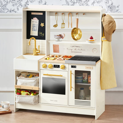 Tiny Land BistroSwitch 2-in-1 Play Kitchen & Bistro with 23 Accessories