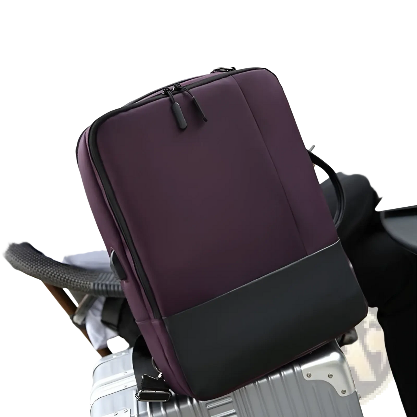 Waterproof Nylon Laptop Backpack | Zipper Bag with Organized Interior | 3 Colors
