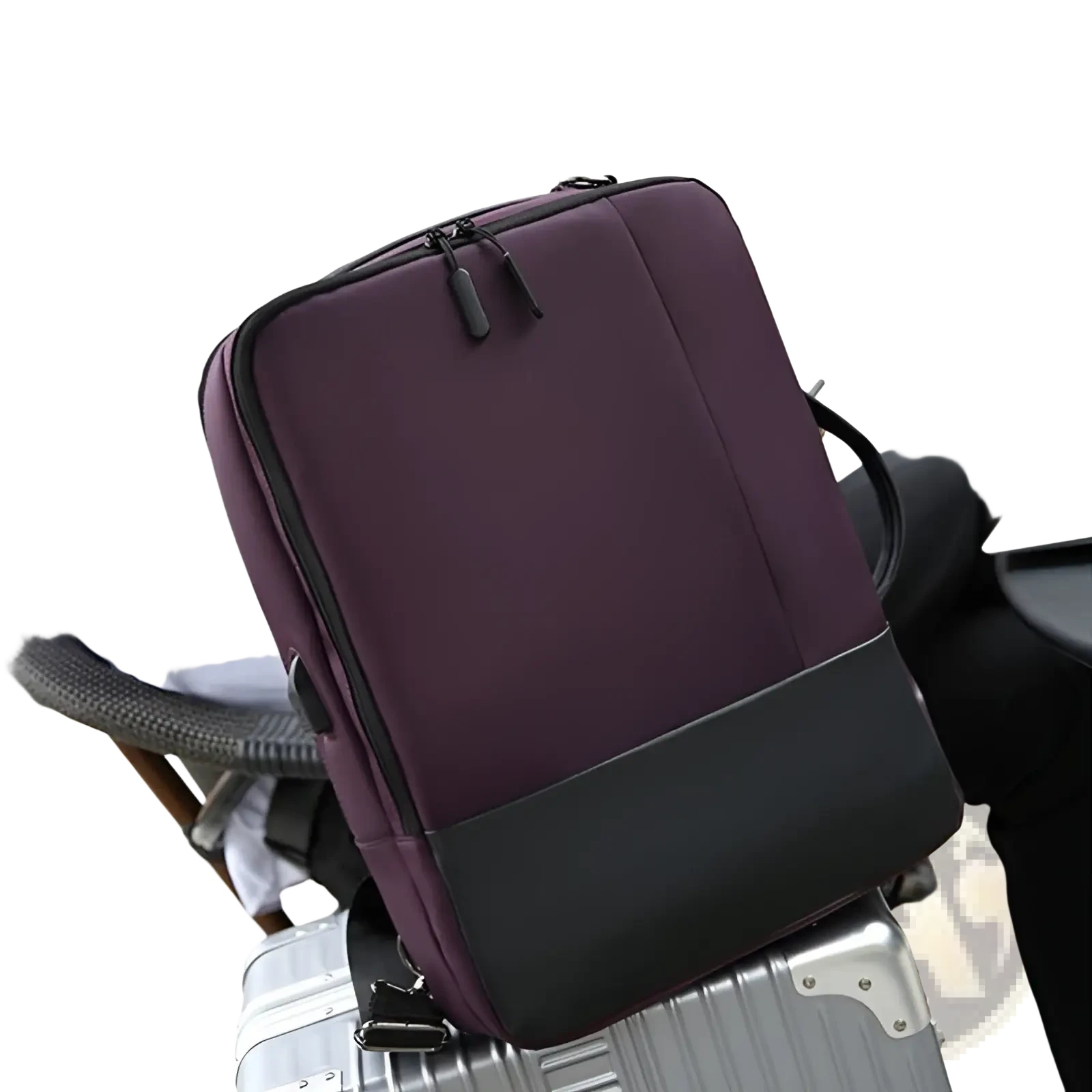Waterproof Nylon Laptop Backpack | Zipper Bag with Organized Interior | 3 Colors