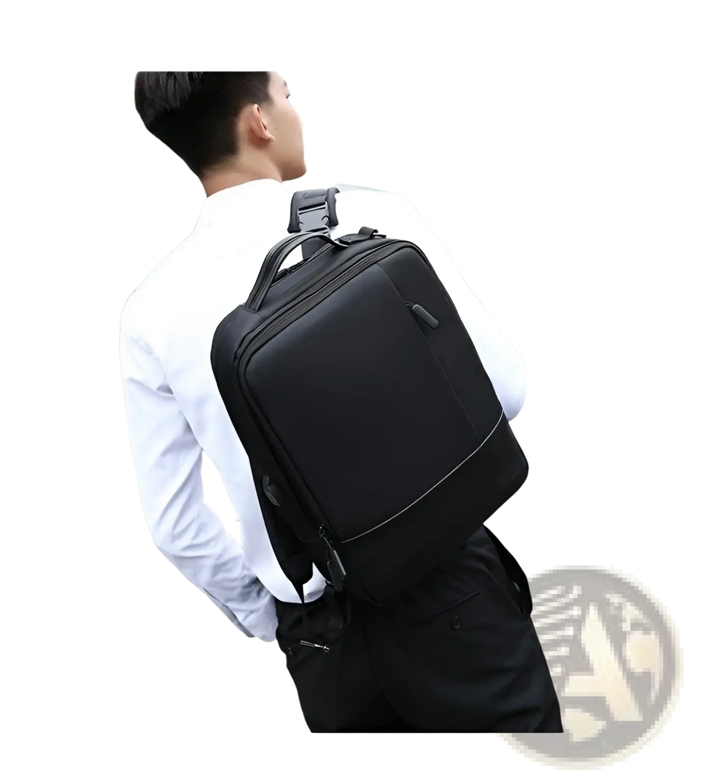 Waterproof Nylon Laptop Backpack | Zipper Bag with Organized Interior | 3 Colors