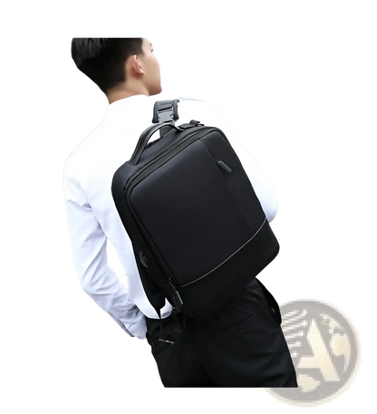 Waterproof Nylon Laptop Backpack | Zipper Bag with Organized Interior | 3 Colors