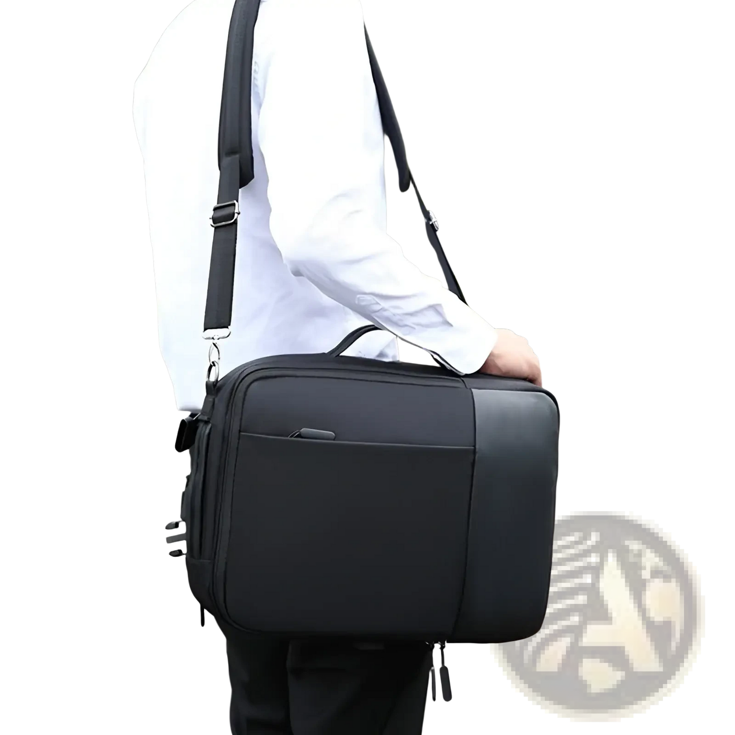 Waterproof Nylon Laptop Backpack | Zipper Bag with Organized Interior | 3 Colors