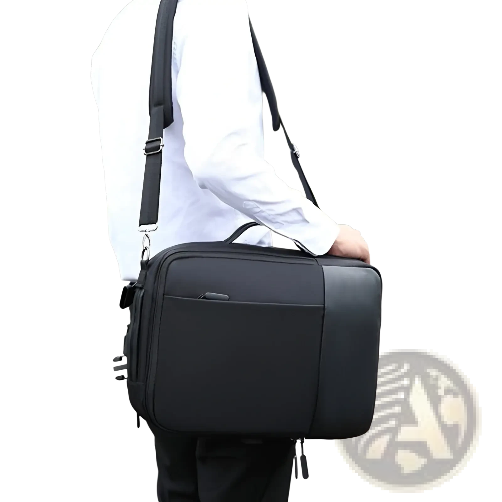 Waterproof Nylon Laptop Backpack | Zipper Bag with Organized Interior | 3 Colors