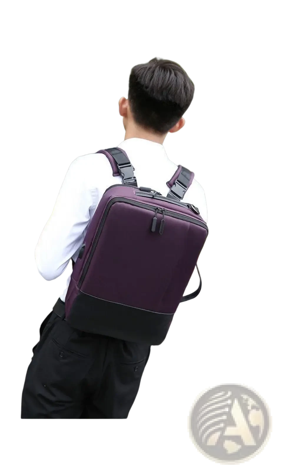 Waterproof Nylon Laptop Backpack | Zipper Bag with Organized Interior | 3 Colors