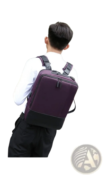 Waterproof Nylon Laptop Backpack | Zipper Bag with Organized Interior | 3 Colors