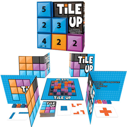 Tile Up – Strategy Tile Game of Numbers & Shapes | 2-4 Players, Ages 8+