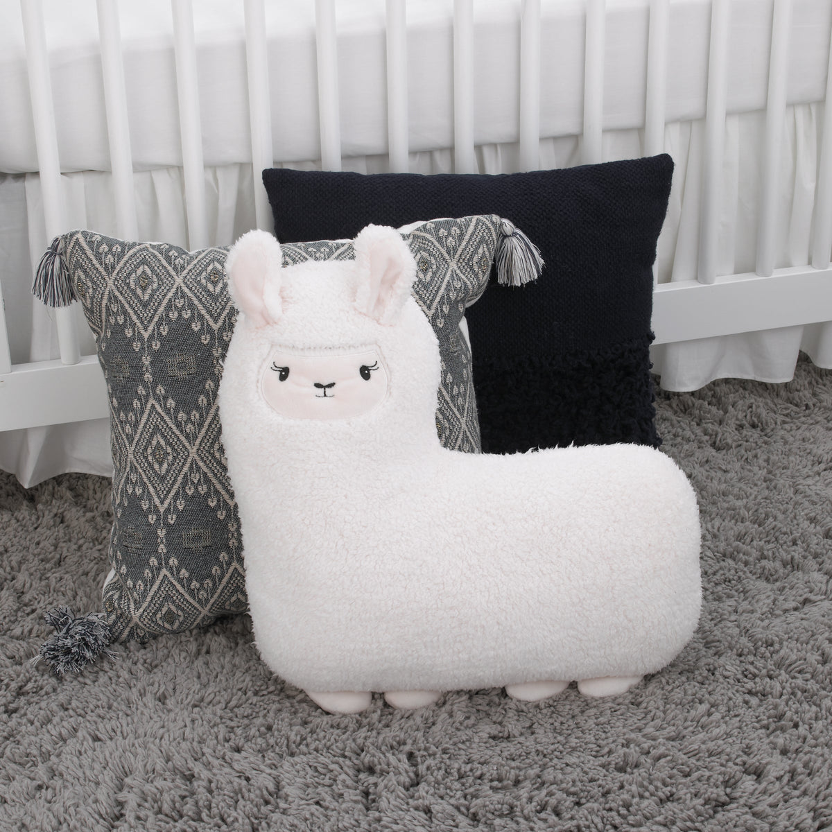 Little Love by NoJo Ivory Llama Sherpa Pillow