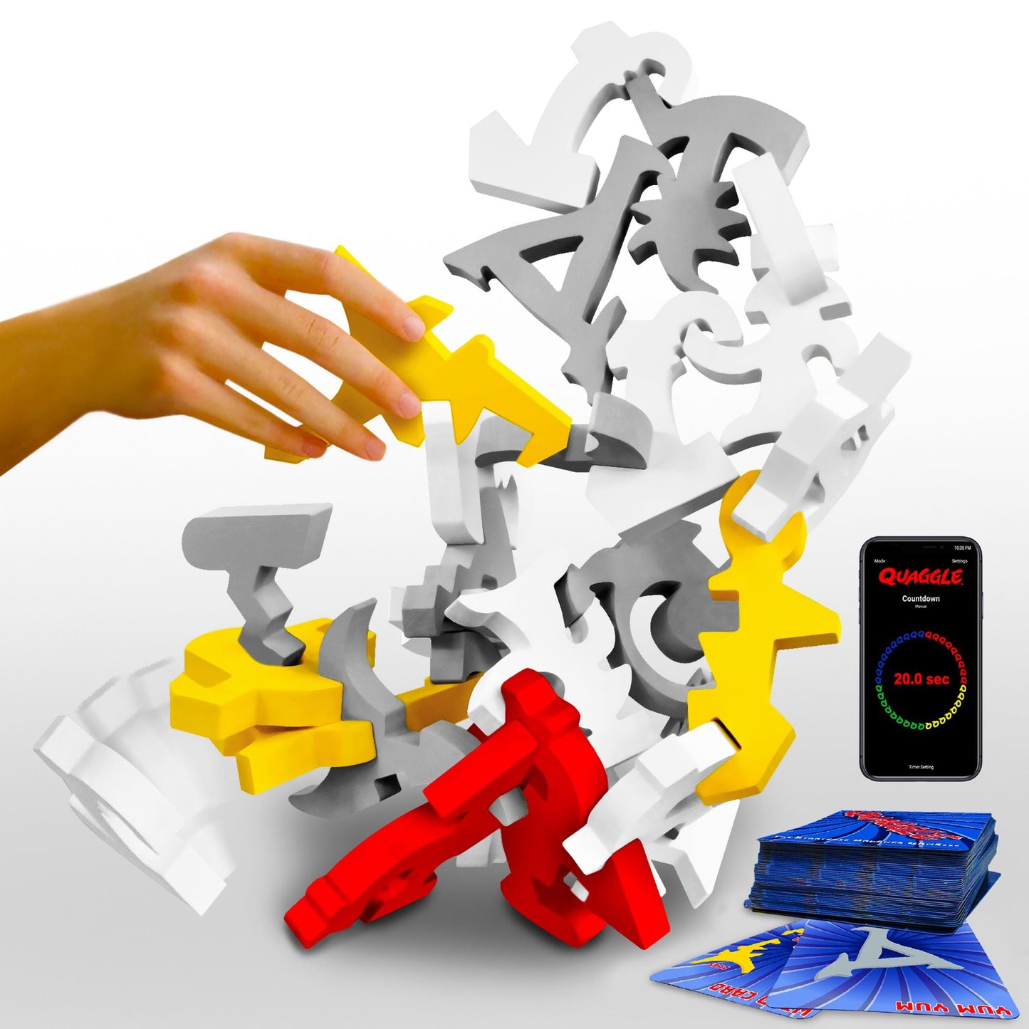 Quaggle – Strategic Balancing & Stacking Game | 4 Game Modes, 2-12 Players