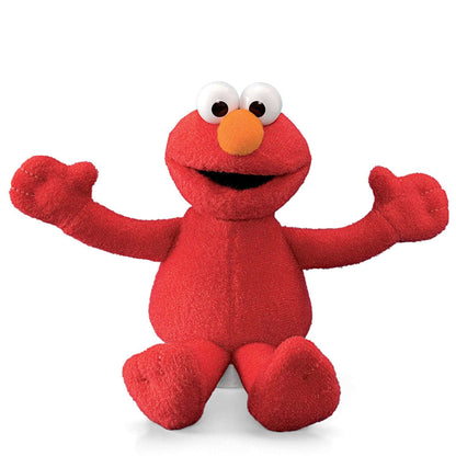 Front view of Elmo plush beanbag toy seated with arms spread