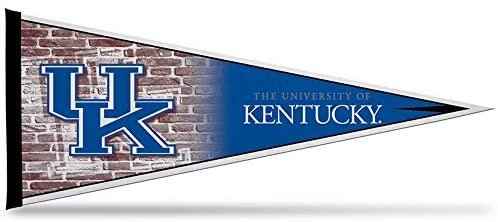 Soft felt pennant with blue Kentucky script and Wildcat logo, triangular wall flag