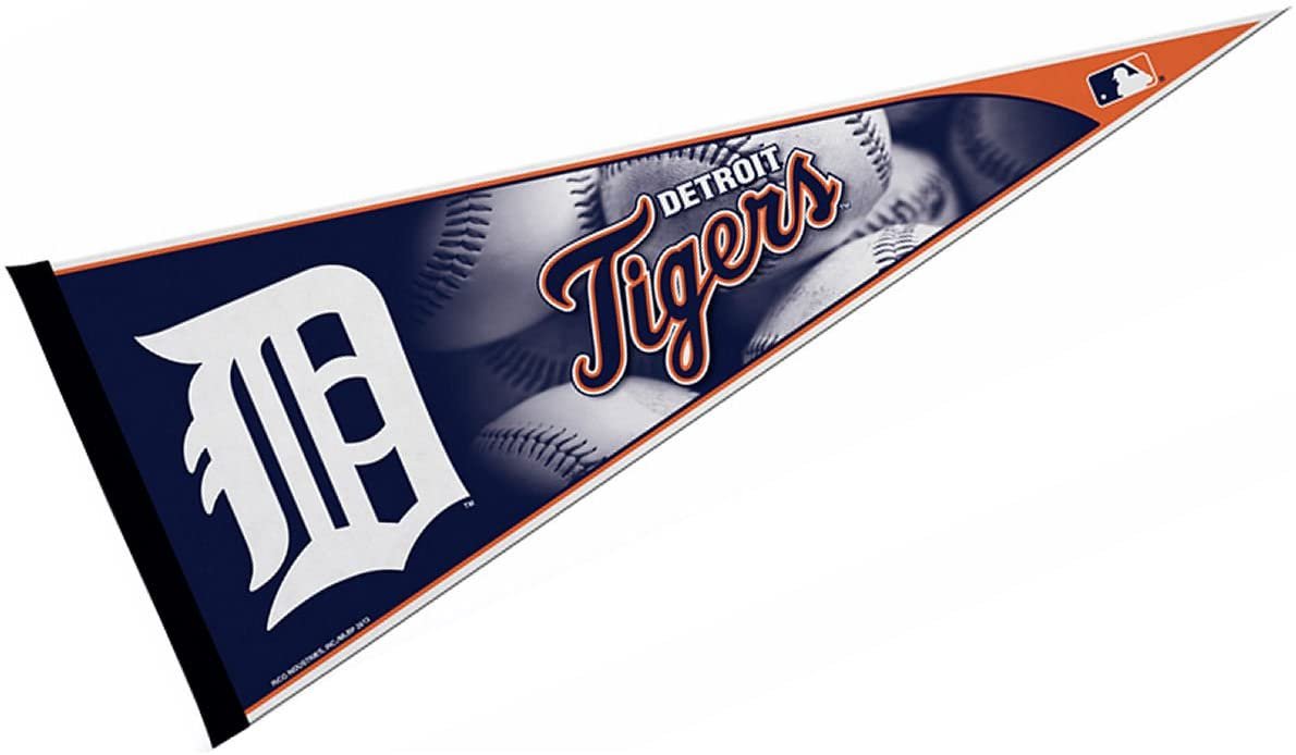 Detroit Tigers Soft Felt Pennant | 12×30" | D Logo Design | Officially Licensed | MLB