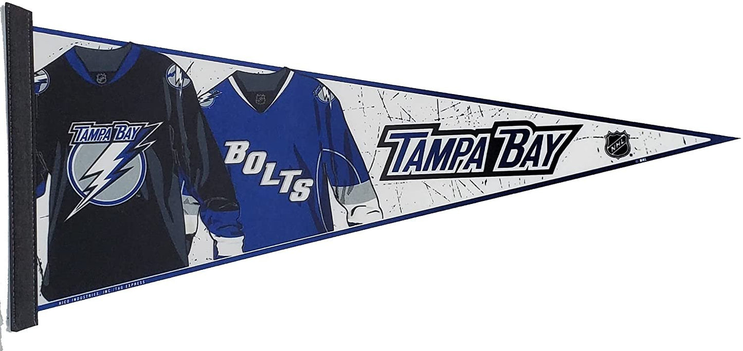 Tampa Bay Lightning Soft Felt Pennant | 12×30" | Jersey Design | Officially Licensed | NHL