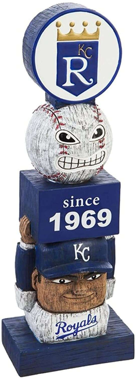 Kansas City Royals tiki totem garden statue with crown logo and blue “since 1969” block