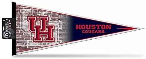 Soft felt pennant with Houston Cougars logo and 'HOUSTON COUGARS' text