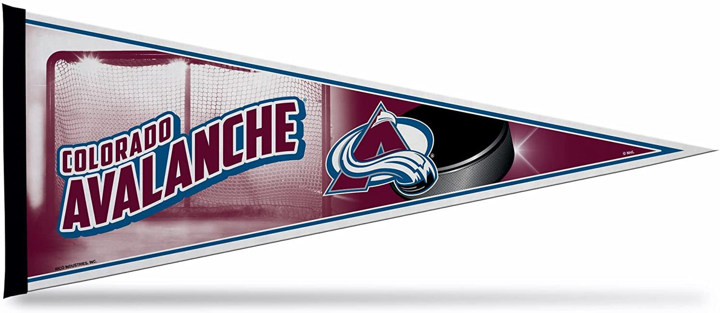 Colorado Avalanche Soft Felt Pennant | 12×30" | Puck Design | Officially Licensed | NHL