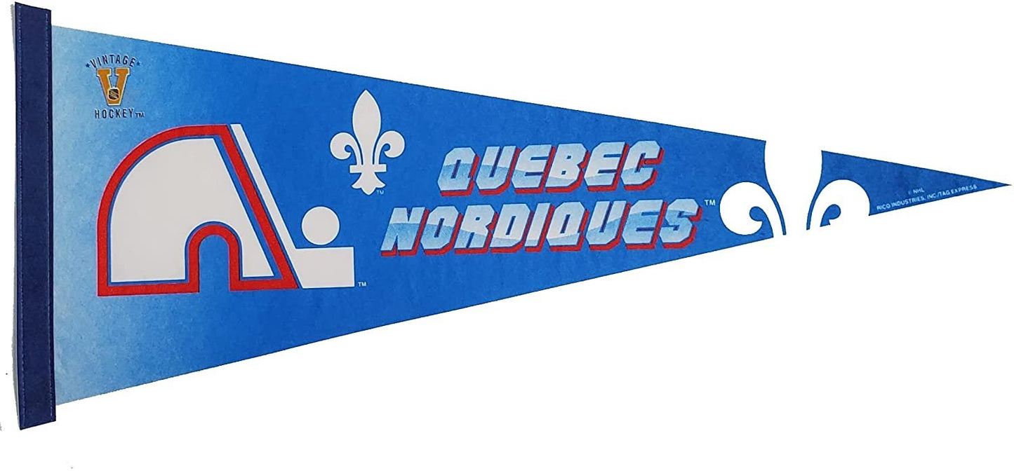 Quebec Nordiques Retro Vintage Felt Pennant | 12×30" | Officially Licensed | NHL