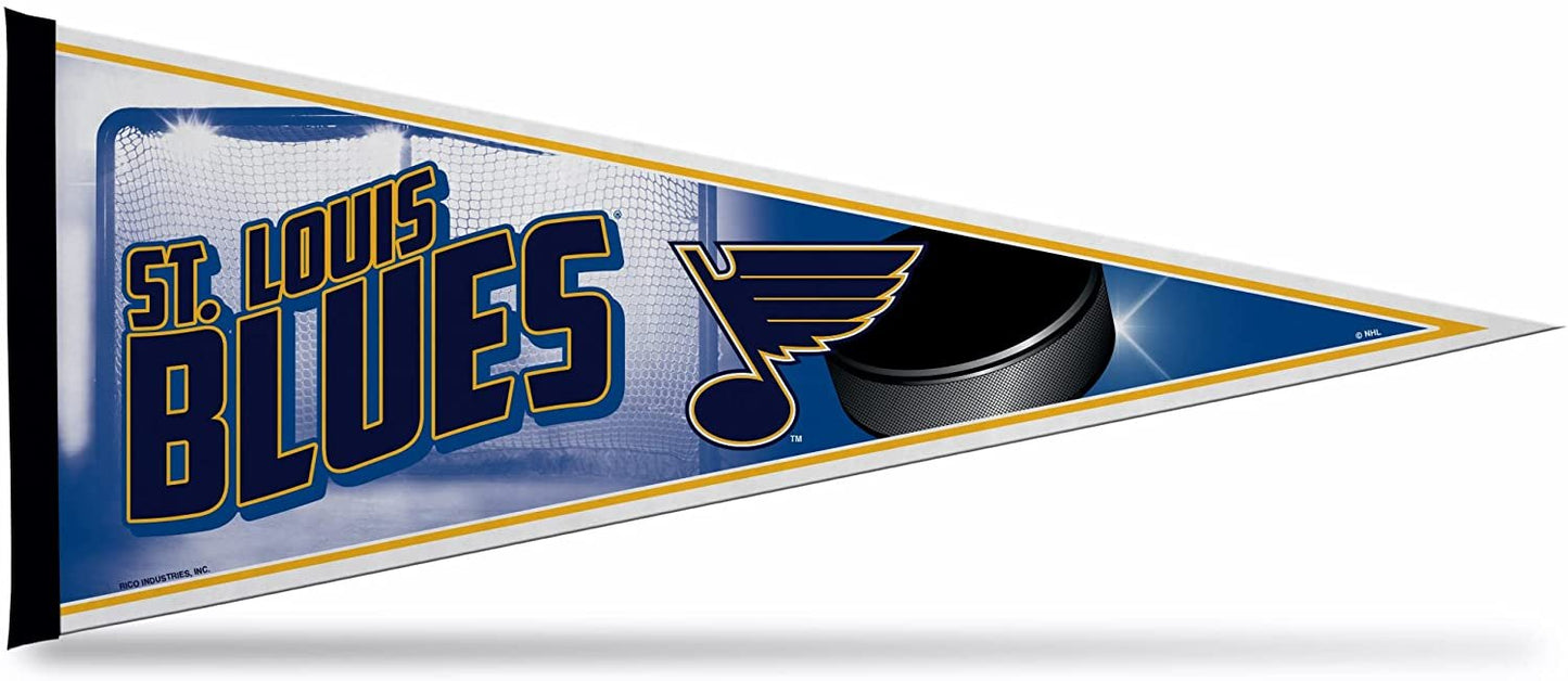 St. Louis Blues Soft Felt Pennant | 12×30" | Puck Design | Officially Licensed | NHL