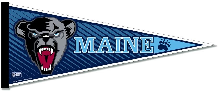 Maine Black Bears Soft Felt Pennant | 12×30" | Mascot Design | Officially Licensed | NCAA