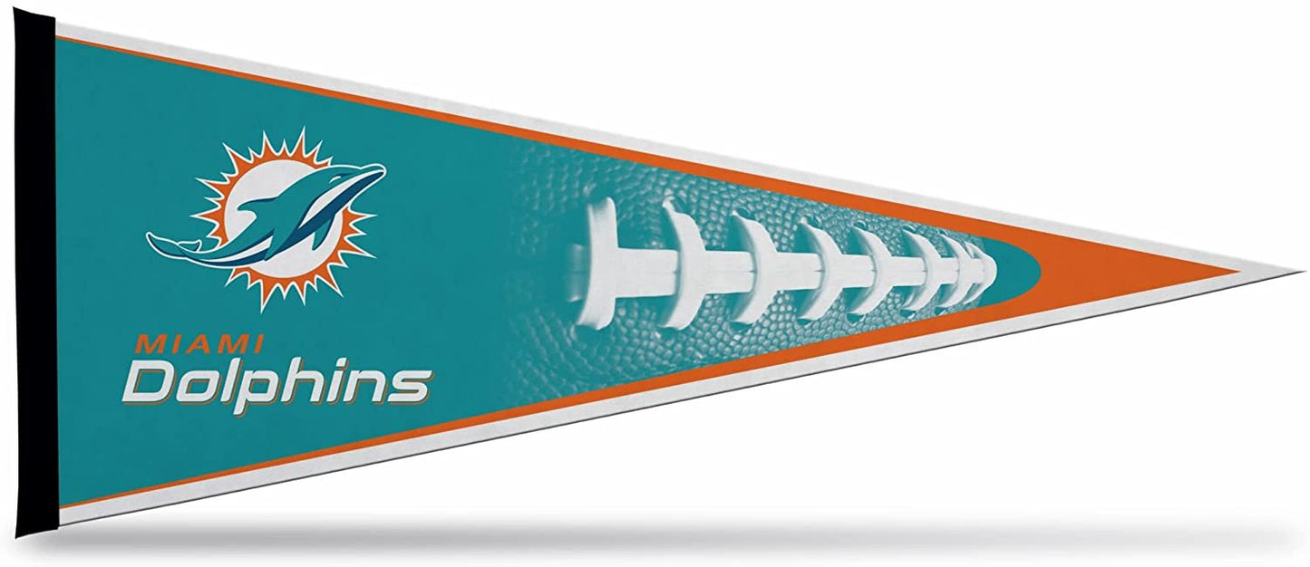 Miami Dolphins Soft Felt Pennant | 12×30" | Football Design | Officially Licensed | NFL
