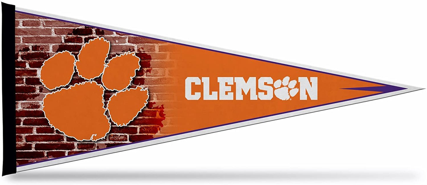 Clemson Tigers Soft Felt Pennant | 12×30" | Primary Design | Officially Licensed | NCAA