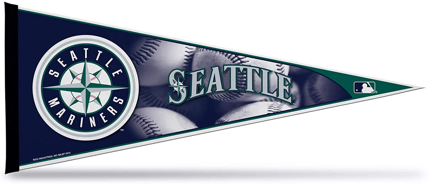 Seattle Mariners Soft Felt Pennant | 12×30" | Primary Design | Officially Licensed | MLB
