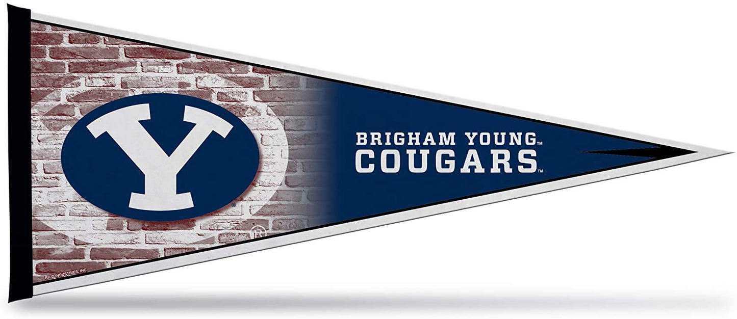 BYU Cougars Soft Felt Pennant | 12×30" | Primary Design | Officially Licensed | NCAA
