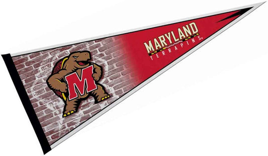 Soft felt pennant with Maryland Terrapins logo and 'MARYLAND TERRAPINS' text, red triangle