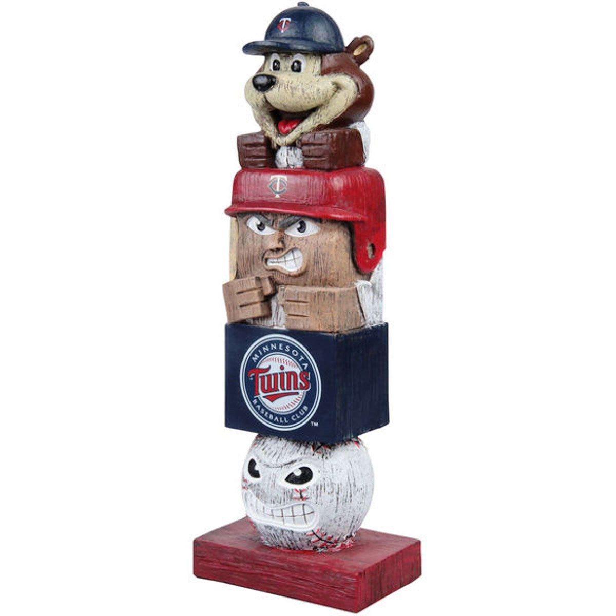 Minnesota Twins tiki totem garden statue, hand-painted resin nutcracker-style figure