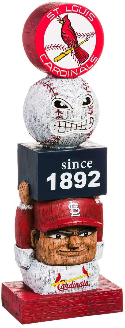 St Louis Cardinals resin tiki totem pole garden statue with "since 1892" base