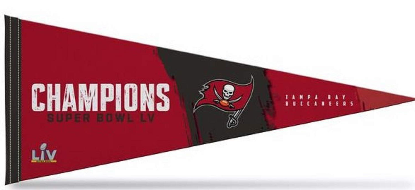 Tampa Bay Buccaneers Super Bowl LV Champions Soft Felt Pennant | 12×30" | Officially Licensed | NFL