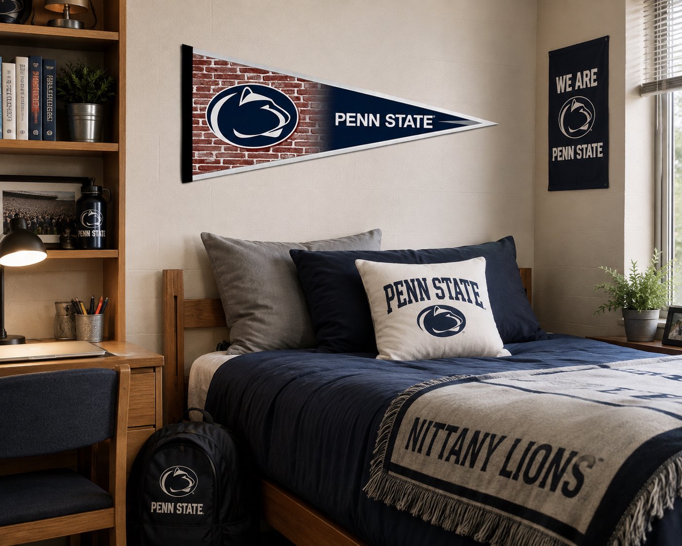 Penn State Nittany Lions Soft Felt Pennant | 12×30" | Primary Design | Officially Licensed | NCAA