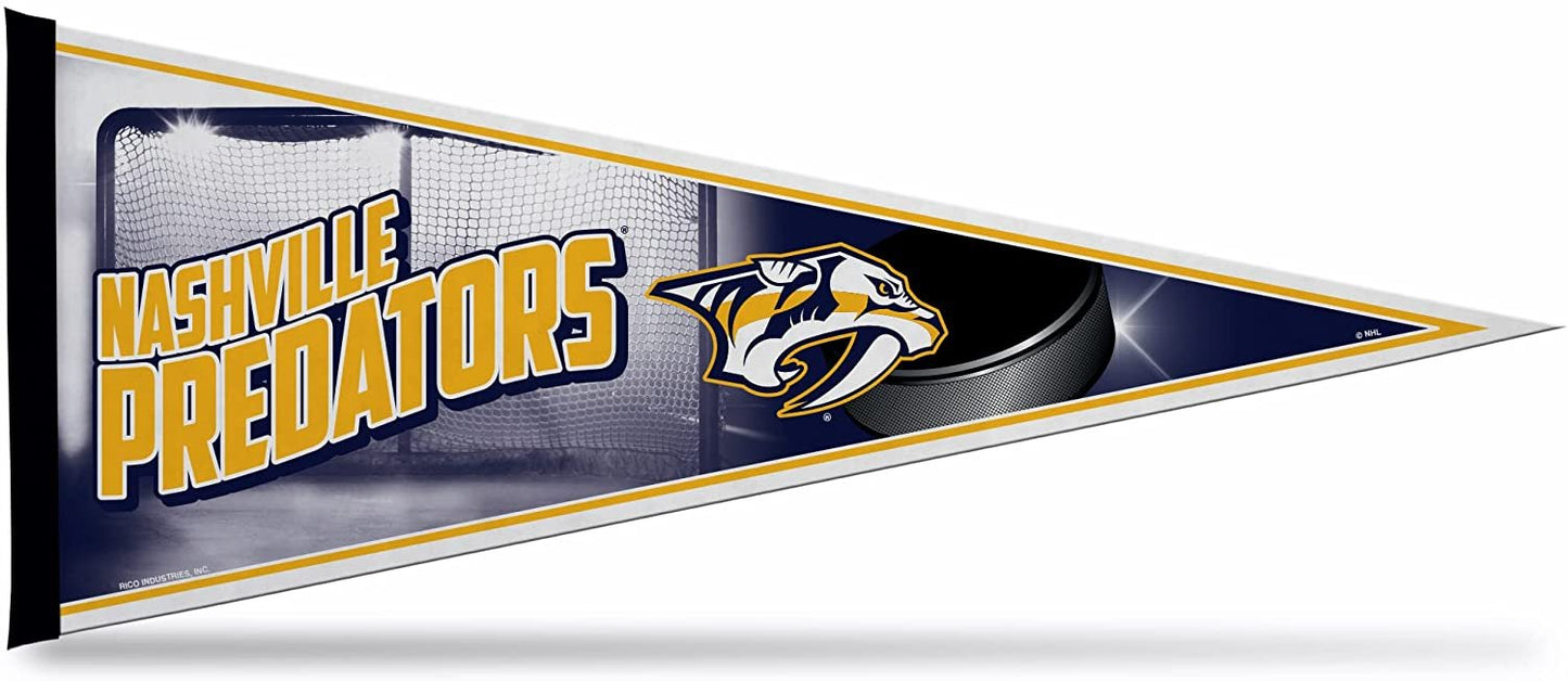 Nashville Predators Soft Felt Pennant | 12×30" | Puck Design | Officially Licensed | NHL
