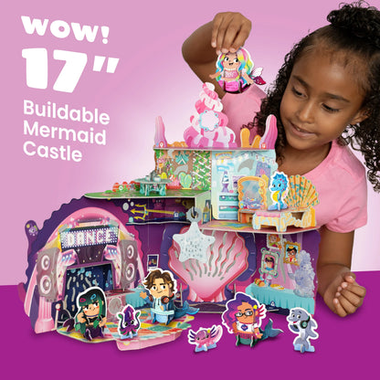 Coral Castle: Majestic Mermaids Buildable Playset | Playper | 17" Castle | 8 Figures | 22 Pieces | Ages 3+ - Niksstuff