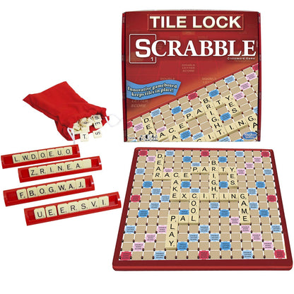 Scrabble Tile Lock Travel Board Game - Portable Edition