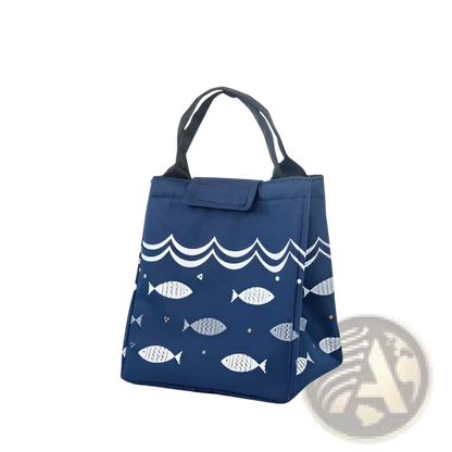 Mini Cartoon Oxford Insulated Picnic Handbag | Fish Pattern | 4 Colors | Velcro Closure | ARBA Global - Niksstuff