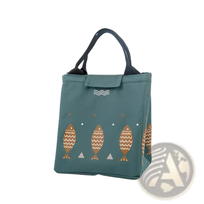 Mini Cartoon Oxford Insulated Picnic Handbag | Fish Pattern | 4 Colors | Velcro Closure | ARBA Global - Niksstuff