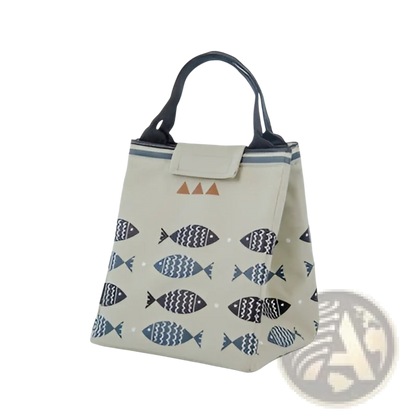 Mini Cartoon Oxford Insulated Picnic Handbag | Fish Pattern | 4 Colors | Velcro Closure | ARBA Global - Niksstuff