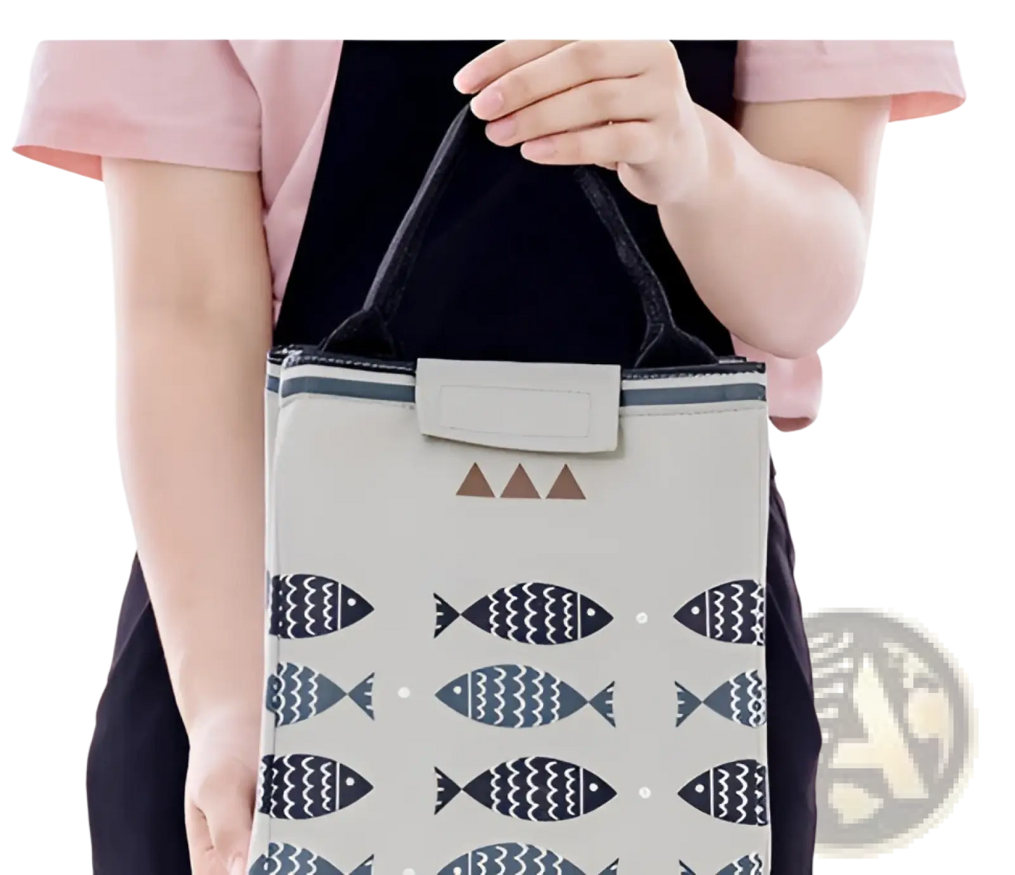 Mini Cartoon Oxford Insulated Picnic Handbag | Fish Pattern | 4 Colors | Velcro Closure | ARBA Global - Niksstuff