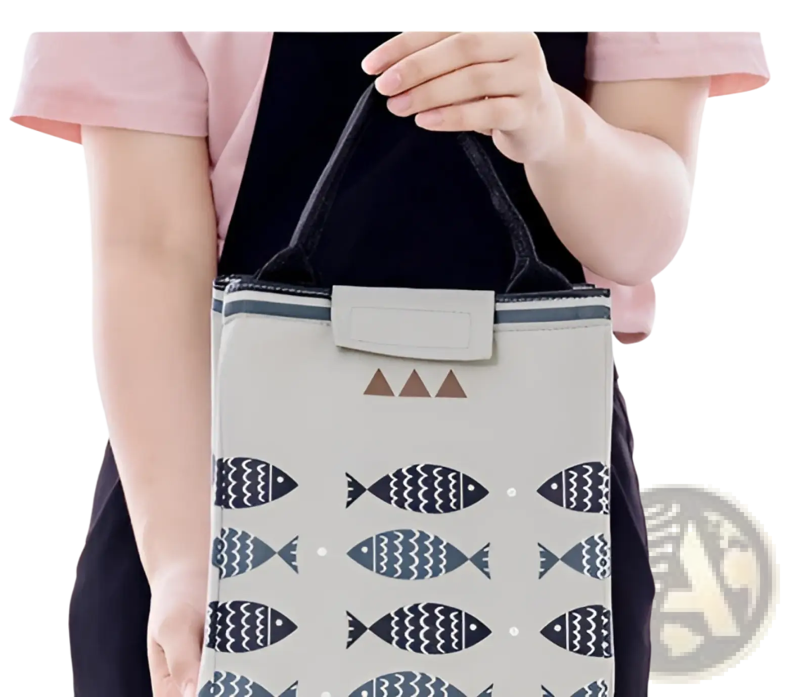 Mini Cartoon Oxford Insulated Picnic Handbag | Fish Pattern | 4 Colors | Velcro Closure | ARBA Global - Niksstuff