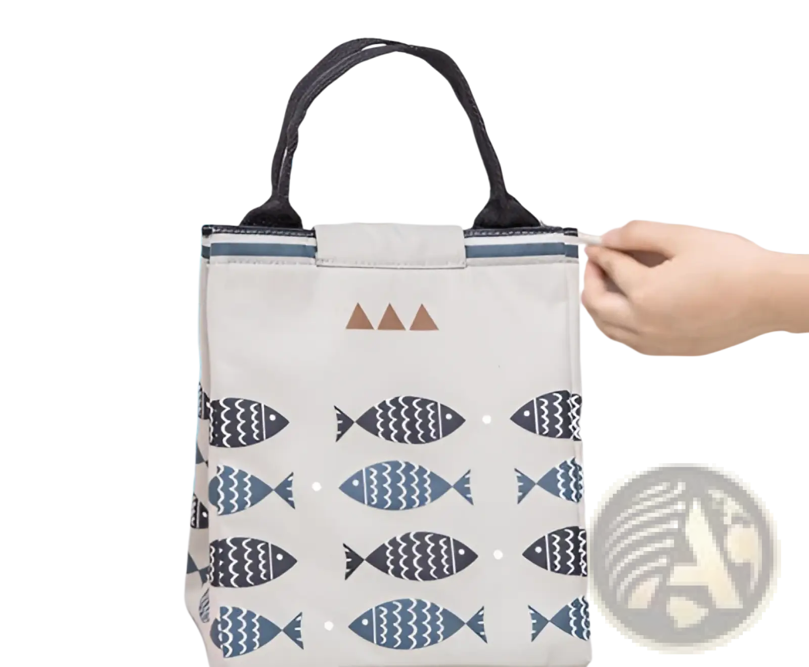 Mini Cartoon Oxford Insulated Picnic Handbag | Fish Pattern | 4 Colors | Velcro Closure | ARBA Global - Niksstuff